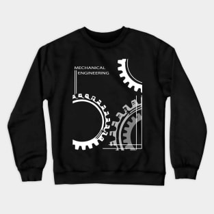 mechanical engineering text with gear image Crewneck Sweatshirt